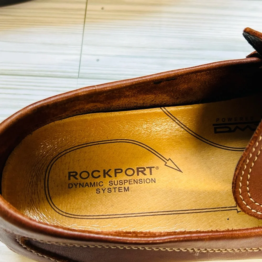 Men’s Rockport‎ Slip On Penny Loafer Brown Leather Junction Point Shoes 11 M  NH